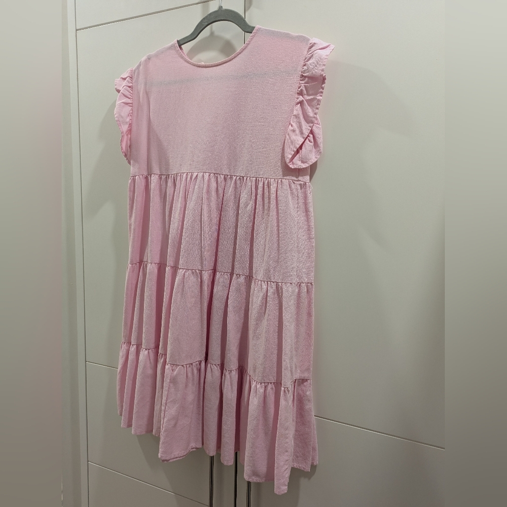 Petal and Pup Pink Ruffled Dress